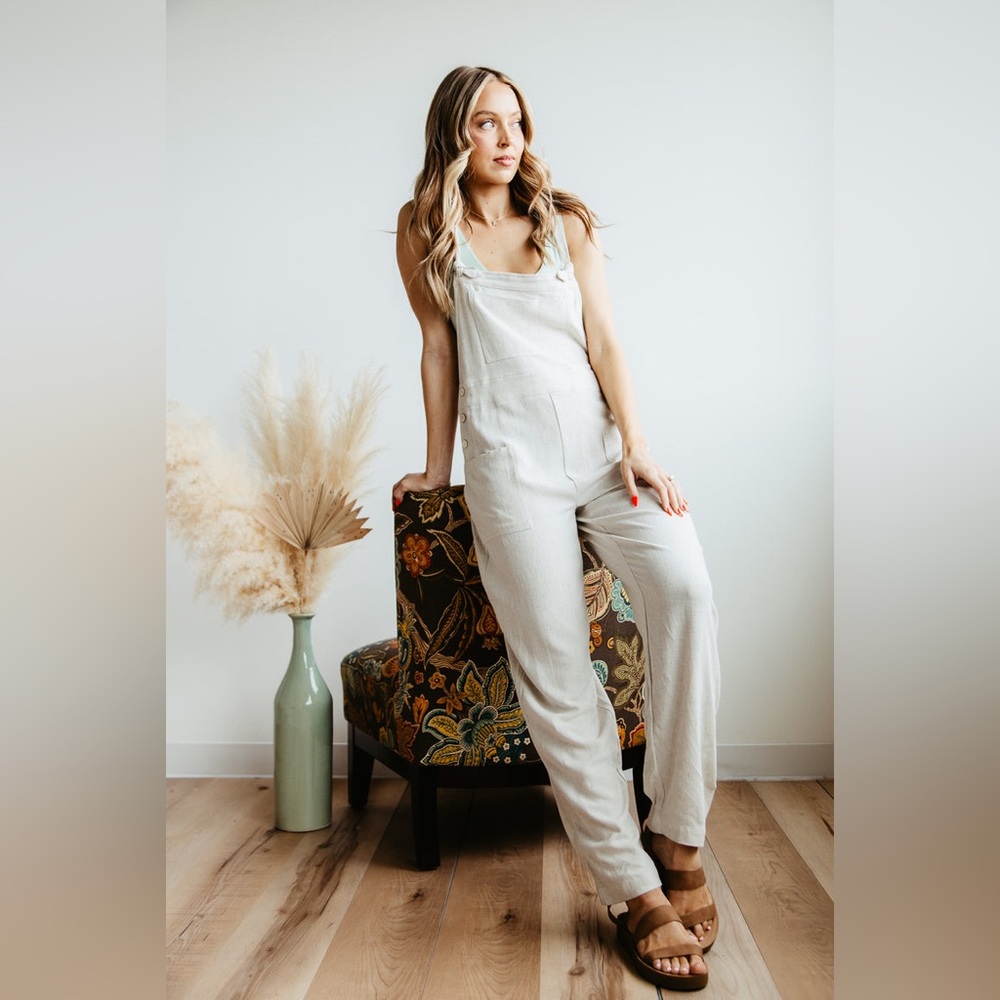 Illa Illa Linen Overalls for Women in Natural